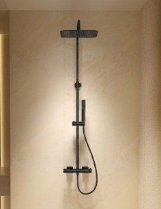 Conjunto barra ducha termostático - negro mate TOSCANA de IMEX ambiente 2