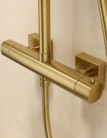 Conjunto barra ducha termostático - oro cepillado TOSCANA de IMEX detalle