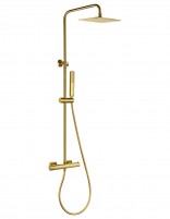 Conjunto barra ducha termostático - oro cepillado TOSCANA de IMEX