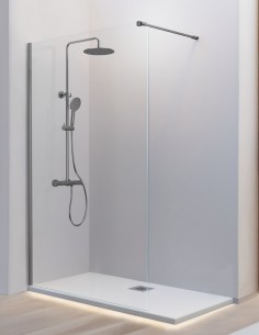Mampara ducha gun metal modelo FRESH de Kassandra