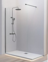 Mampara ducha gun metal modelo FRESH de Kassandra