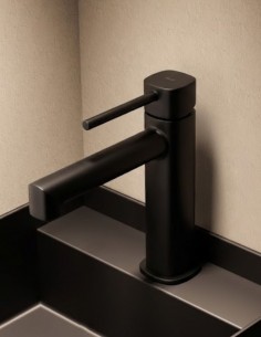 Grifo de lavabo monomando - negro mate TOSCANA de IMEX ambiente