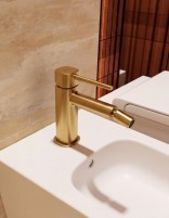 Grifo de bidé monomando - oro cepillado TOSCANA de IMEX  detalle