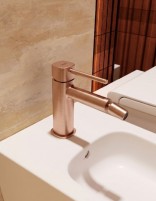 Grifo de bidé monomando - oro rosa cepillado TOSCANA de IMEX detalle
