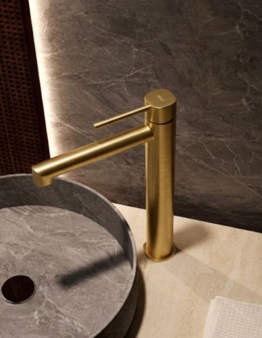 Grifo alto lavabo monomando - oro cepillado TOSCANA de IMEX ambiente