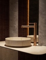 Grifo alto lavabo monomando - oro rosa cepillado TOSCANA de IMEX ambiente