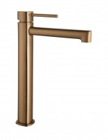 Grifo alto lavabo monomando - oro rosa cepillado TOSCANA de IMEX