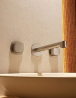Grifo lavabo empotrado bimando - níquel cepillado TOSCANA de IMEX detalle