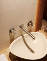 Grifo lavabo empotrado bimando - níquel cepillado TOSCANA de IMEX ambiente