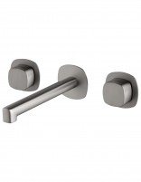 Grifo lavabo empotrado bimando - níquel cepillado TOSCANA de IMEX