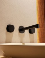 Grifo lavabo empotrado bimando - negro mate - TOSCANA de IMEX detalle