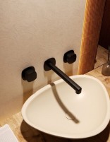 Grifo lavabo empotrado bimando - negro mate - TOSCANA de IMEX ambiente