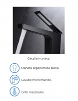 Grifo lavabo alto negro datos