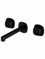 Grifo lavabo empotrado bimando - negro mate - TOSCANA de IMEX