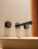 Grifo lavabo empotrado bimando - black gun metal - TOSCANA de IMEX detalle