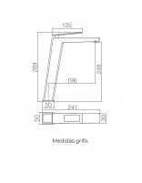 Grifo lavabo alto negro medidas