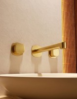 Grifo lavabo empotrado bimando - oro cepillado - TOSCANA de IMEX  detalle