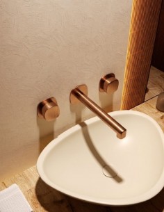 Grifo lavabo empotrado bimando - oro cepillado - TOSCANA de IMEX ambiente 2