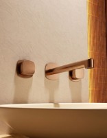 Grifo lavabo empotrado bimando - oro rosa cepillado - TOSCANA de IMEX  detalle
