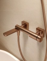 Conjunto de baño monomando - oro rosa cepillado TOSCANA de IMEX detalle