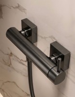 Conjunto de ducha monomando - black gun metal TOSCANA de IMEX detalle