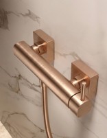 Conjunto de ducha monomando - oro rosa cepillado TOSCANA de IMEX detalle