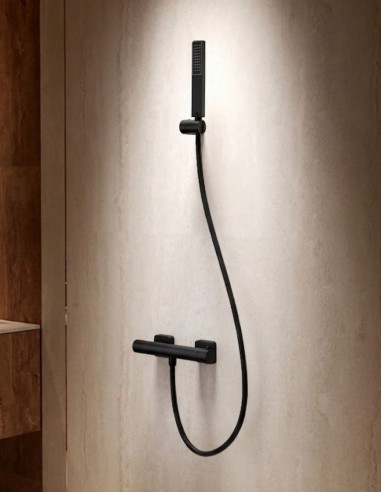 Conjunto de ducha termostático - negro mate TOSCANA de IMEX ambiente