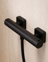 Conjunto de ducha termostático - negro mate TOSCANA de IMEX detalle