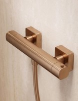 Conjunto de ducha termostático - oro rosa cepillado TOSCANA de IMEX detalle