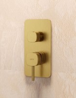 Conjunto de ducha monomando - oro cepillado TOSCANA de IMEX detalle