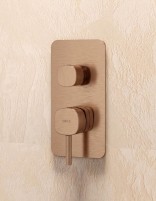 Conjunto de ducha monomando - oro rosa cepillado TOSCANA de IMEX detalle