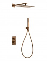Conjunto de ducha monomando - oro rosa cepillado TOSCANA de IMEX