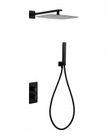 Conjunto de ducha termostático - negro mate/black gun metal TOSCANA de IMEX