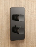 Conjunto de ducha termostático - negro mate/black gun metal TOSCANA de IMEX detalle