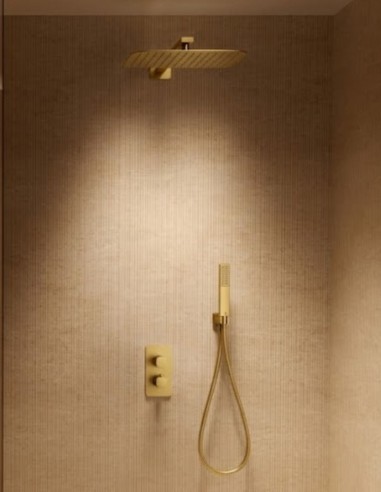 Conjunto de ducha termostático - oro cepillado TOSCANA de IMEX ambiente