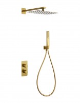 Conjunto de ducha termostático - oro cepillado TOSCANA de IMEX