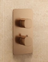 Conjunto de ducha termostático - oro rosa cepillado TOSCANA de IMEX detalle