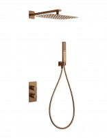 Conjunto de ducha termostático - oro rosa cepillado TOSCANA de IMEX