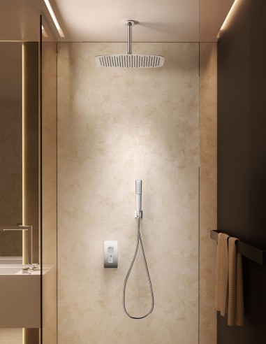 Conjunto ducha empotrado termostático - cromo AREZZO de IMEX ambiente