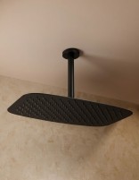 Conjunto ducha empotrado termostático - negro mate AREZZO de IMEX detalle