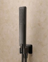 Conjunto ducha empotrado termostático - black gun metal AREZZO de IMEX detalle