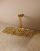 Conjunto ducha empotrado termostático - oro cepillado AREZZO de IMEX detalle