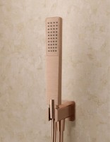 Conjunto ducha empotrado termostático - oro rosa cepillado AREZZO de IMEX detalle