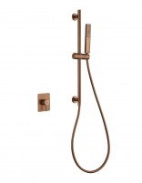 Set ducha 1 vía - oro rosa cepillado TOSCANA de IMEX