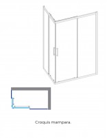 Mampara ducha Kassandra serie 300 - angular croquis