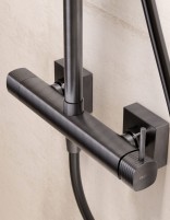 Columna de ducha monomando - black gun metal FIRENZE de IMEX detalle