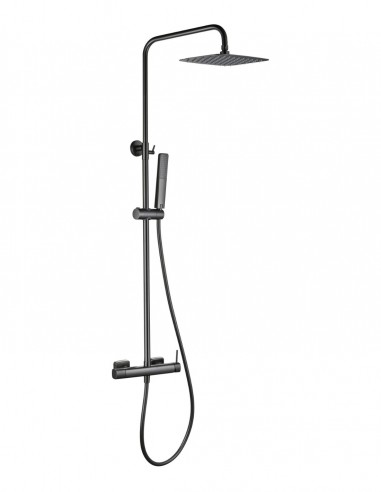 Columna de ducha monomando - black gun metal FIRENZE de IMEX