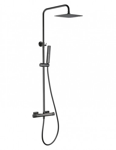 Columna de ducha termostática - black gun metal FIRENZE de IMEX