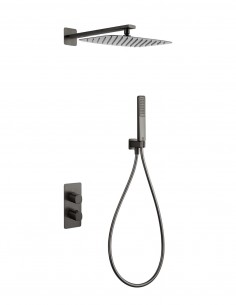Conjunto ducha empotrado termostático - negro mate FIRENZE de IMEX 2