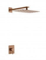 Conjunto ducha 1 vía - oro rosa cepillado FIRENZE de IMEX